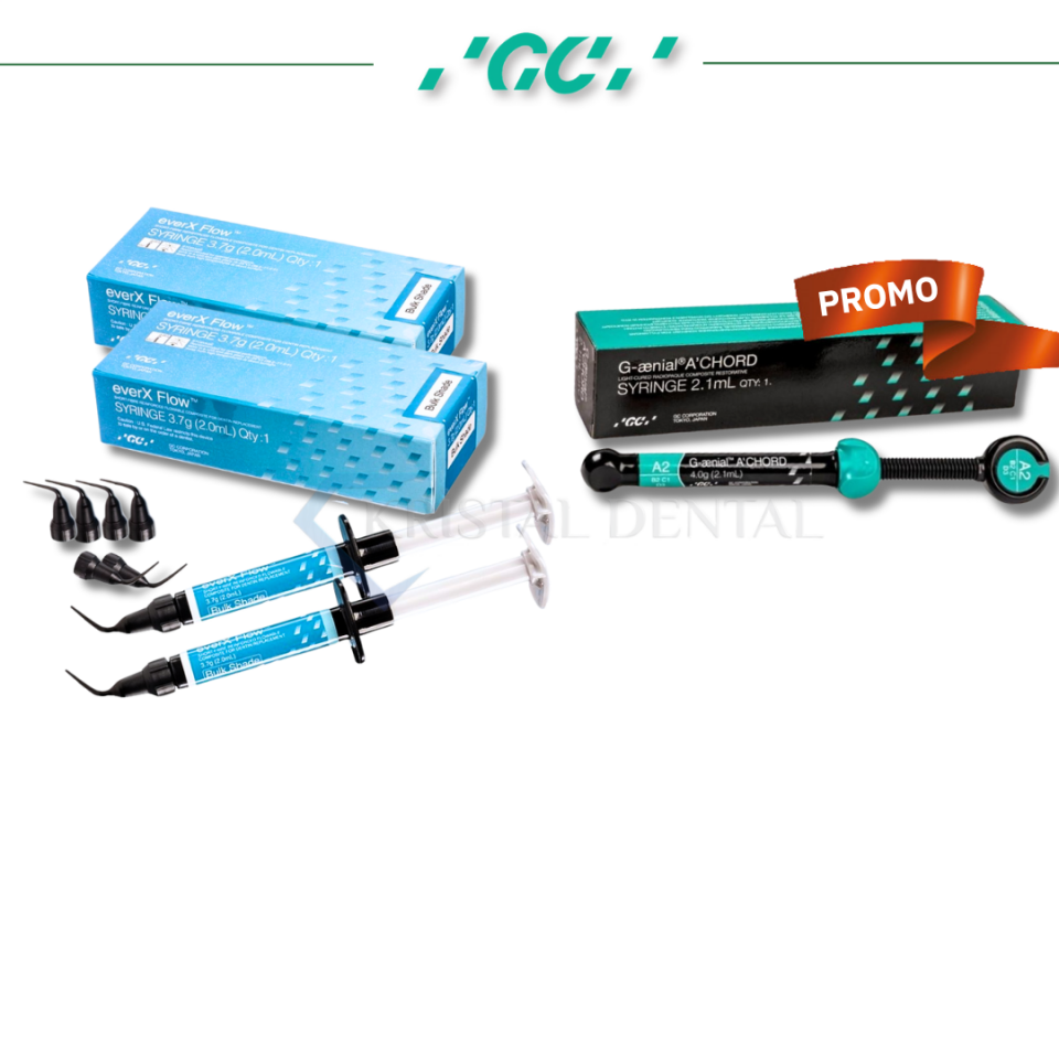 GC 2 Adet Everx Flow Kompozit 2 ml + G-aenial Achord Kompozit Refill Set Kampanya