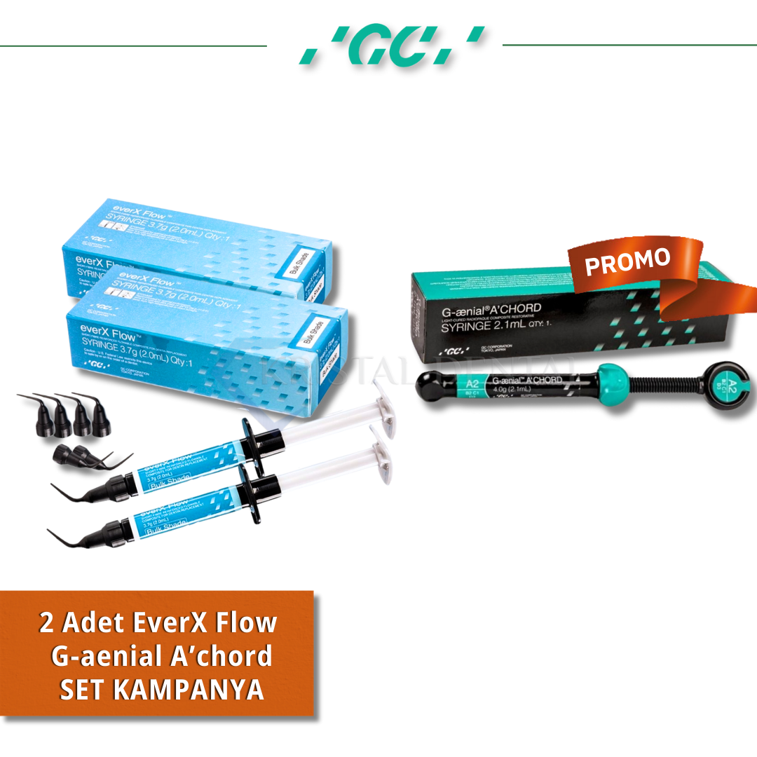 GC 2 Adet Everx Flow Kompozit 2 ml + G-aenial Achord Kompozit Refill Set Kampanya