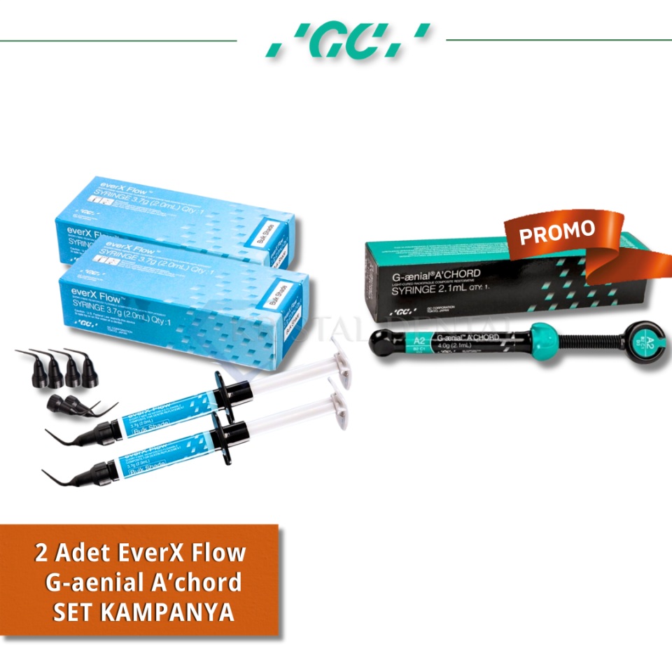 GC 2 Adet Everx Flow Kompozit 2 ml + G-aenial Achord Kompozit Refill Set Kampanya