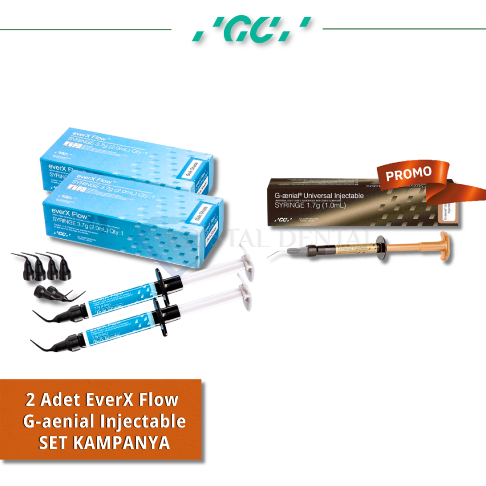 GC 2 Adet Everx Flow Kompozit 2 ml + G-aenial Injectable Refill Kompozit Set Kampanya