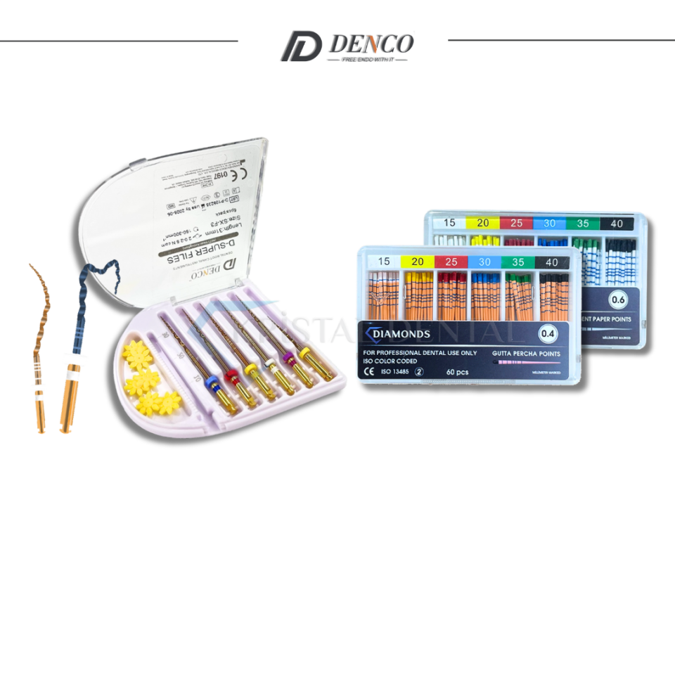 Denco Rotary Endomotor Eğesi (04&06 Açılı Seri) (10 Paket Alımlarınızda , 5 Paket Gutta & Paper HEDİYE)