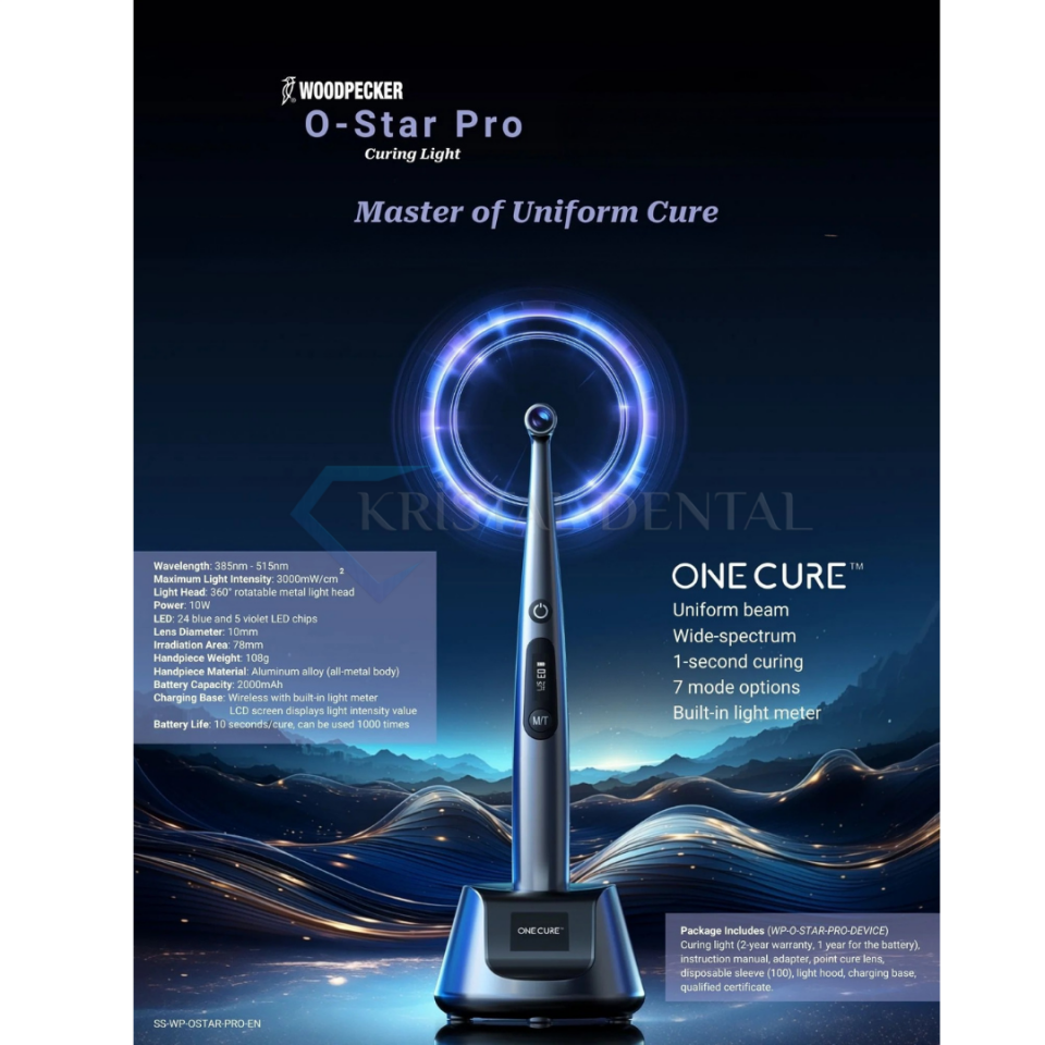 Woodpecker O-STAR Pro Işınlı Dolgu Cihazı - One Cure Wide Geniş Spektrumlu