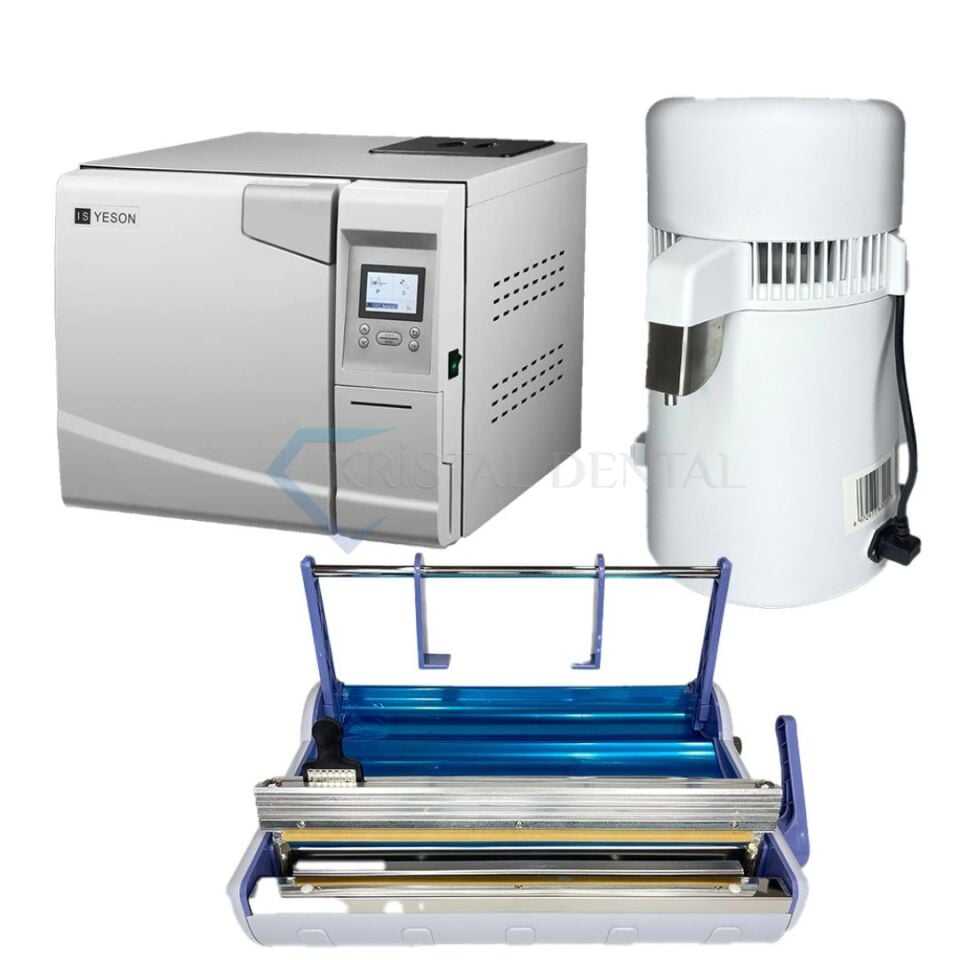 Yeson B-Pro 22 Lt Otoklav Cihazı + Saf Su Cihazı + Paketleme Cihazı