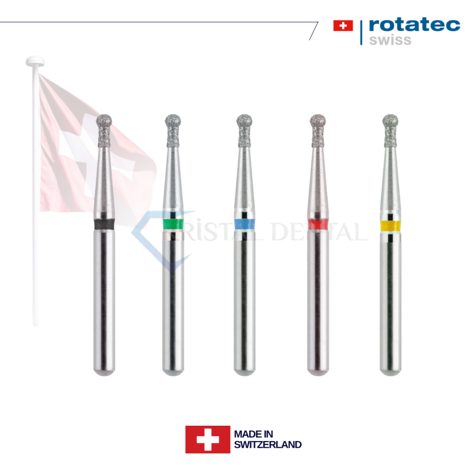Rotatec Swiss Elmas Frez Yaka Kollu Rond - 002/802