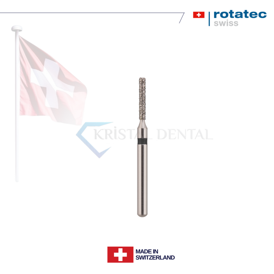 Rotatec Swiss Elmas Frez Düz Uçlu Silindir - 110/836
