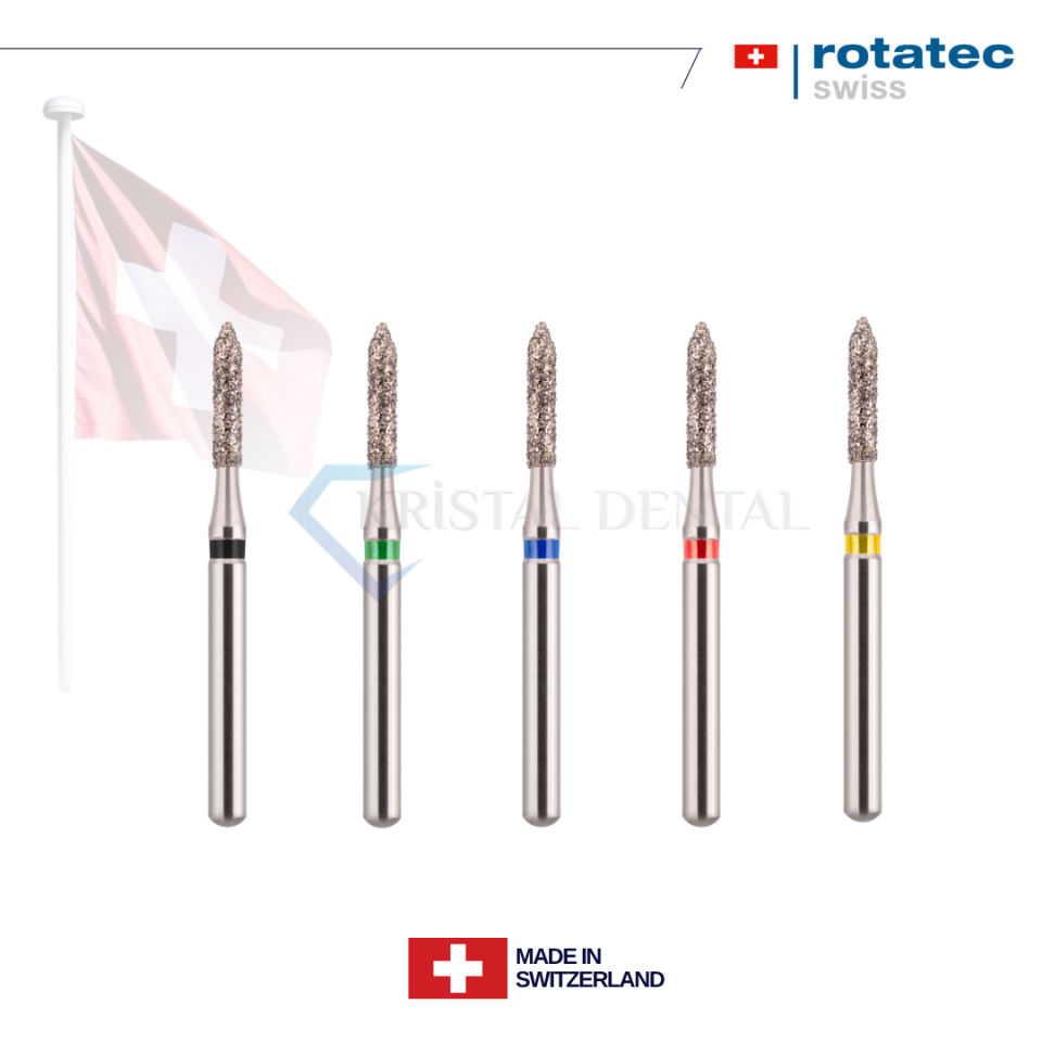 Rotatec Swiss Elmas Frez Eğimli Silindir - 129/884