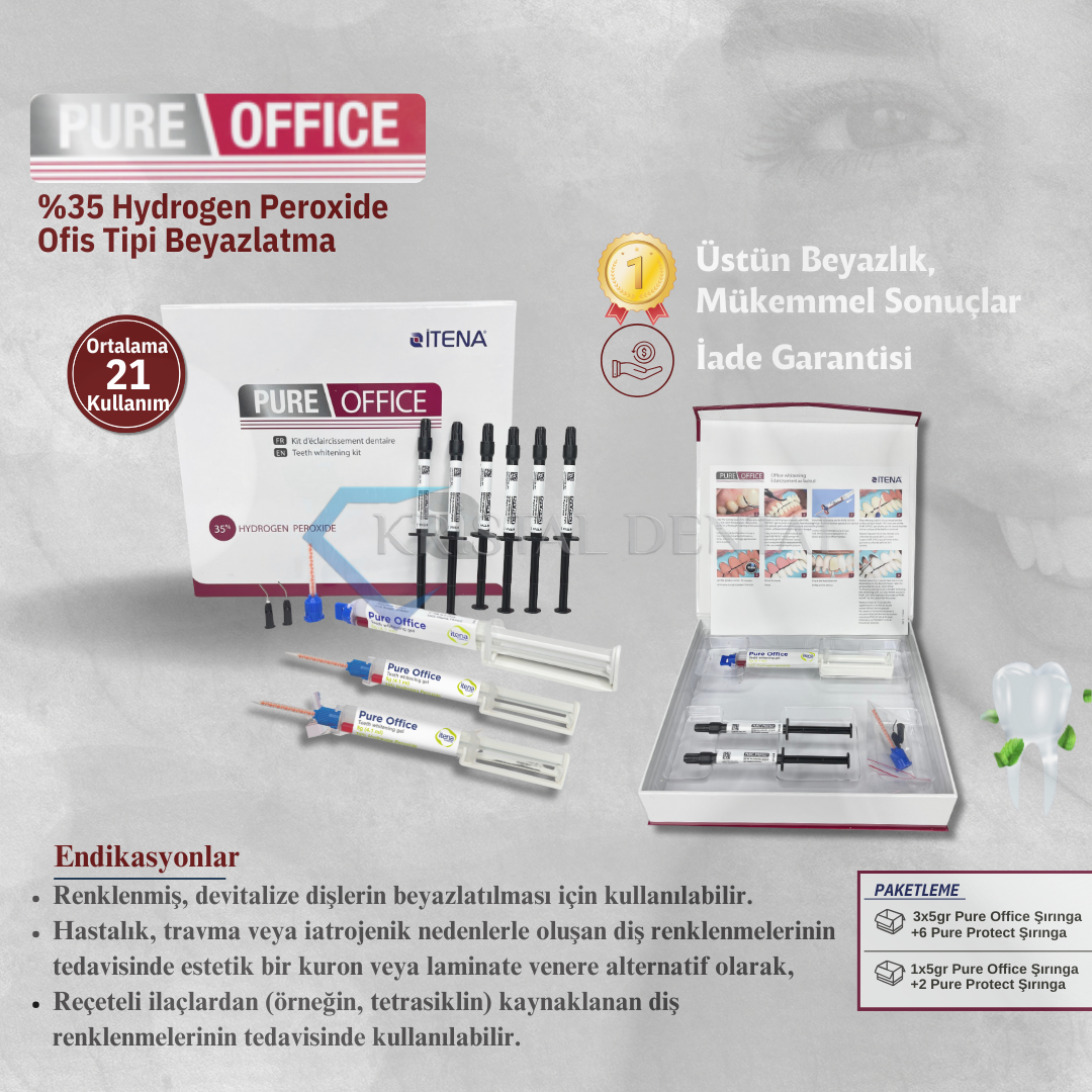 İtena Pure Office Ofis tipi Kök Kanal Value Pack Beyazlatma Seti