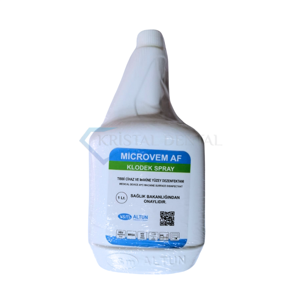 Microvem AF Klodek Spray Tıbbi Cihaz Yüzey Dezenfektanı 1 L