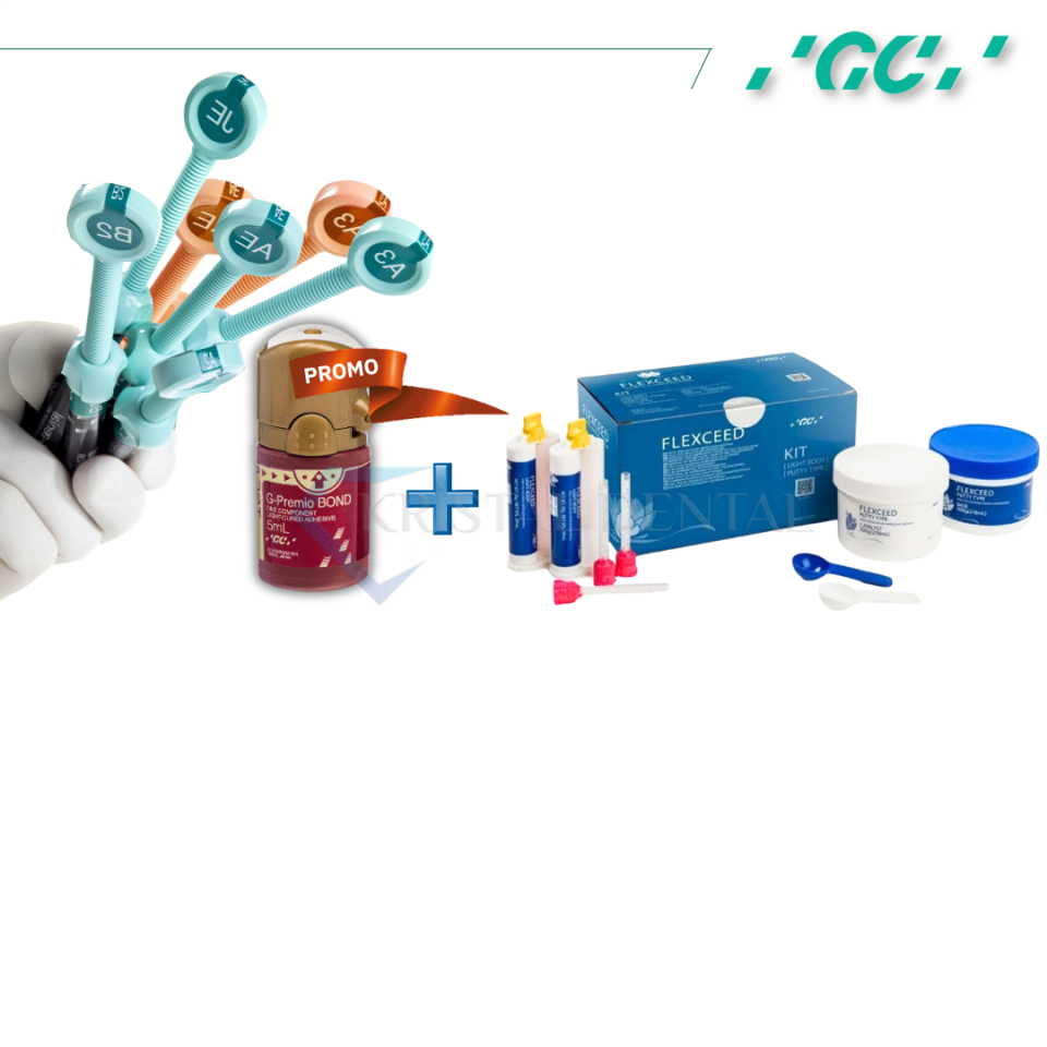 GC 7 Şırınga G-aenial Anterior & Posterior Kompozit + G-Premio Bond + Flexceed A Tipi Silikon Ölçü Takım Set Kampanya
