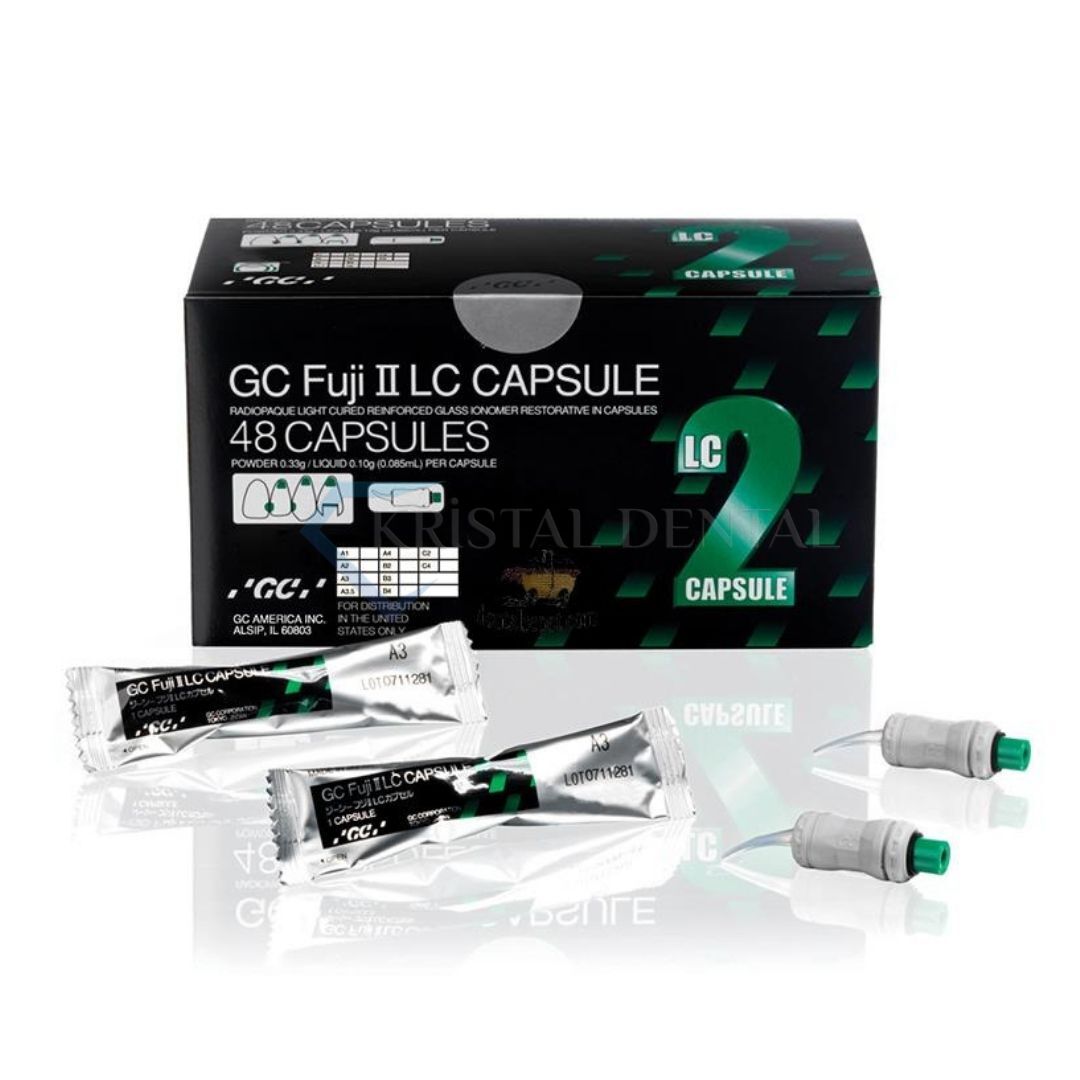 GC Fuji II LC 50 Kapsül A2- Işıkla Sertleşen Cam İyonomer Restoratif