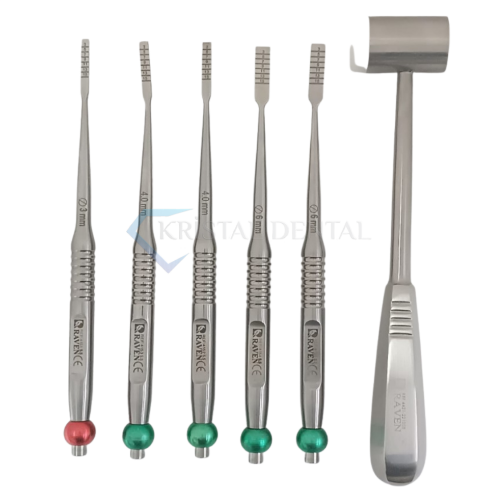 Kemik Ayırıcı Set + Çekiç 6 pcs
