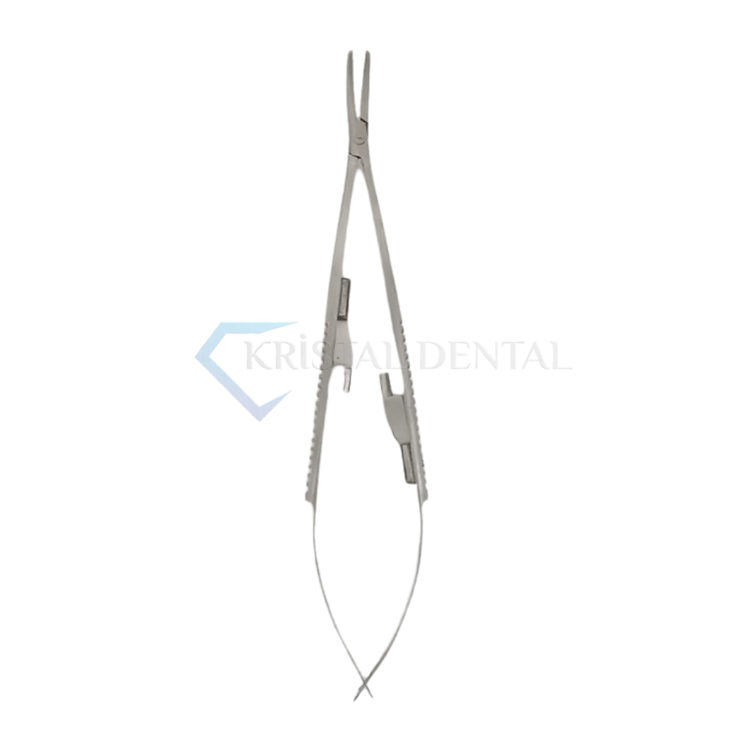 Mikro Cerrahi Portegü Eğri / Micro Needle Holder 140 mm