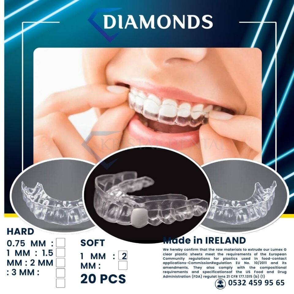 Diamonds Şeffaf Plak - Sert