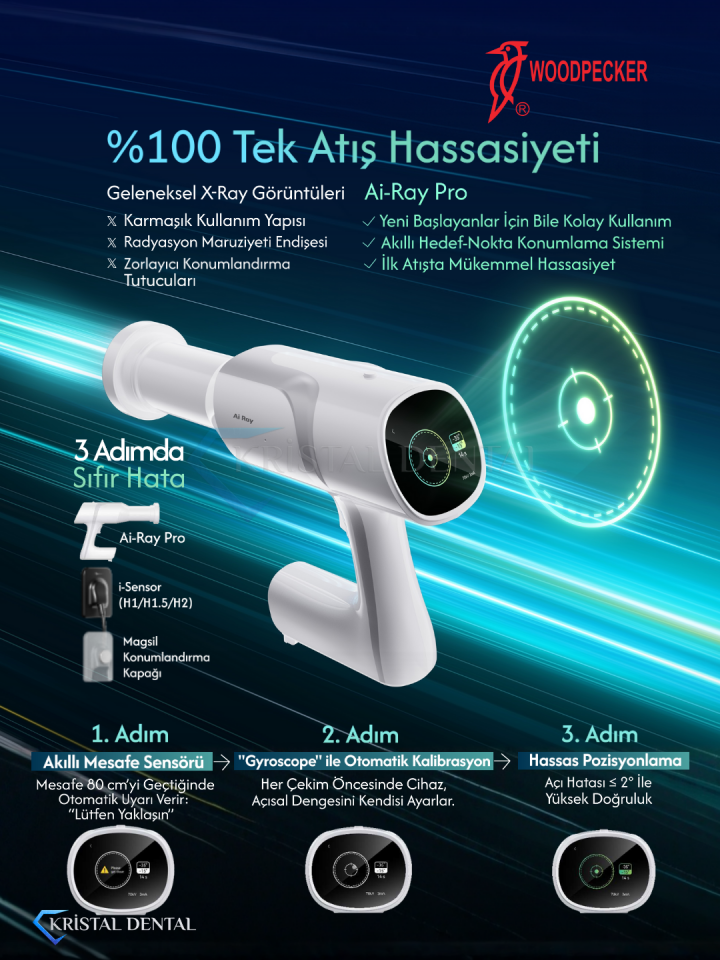 Woodpecker Ai Ray Pro Taşınabilir Röntgen Cihazı