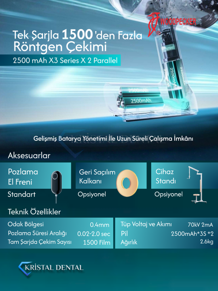Woodpecker Ai Ray Pro Taşınabilir Röntgen Cihazı