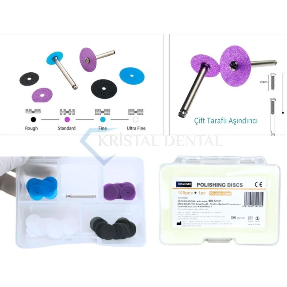 Diamonds Çift Taraflı Parlatma Disk Seti 100'lü
