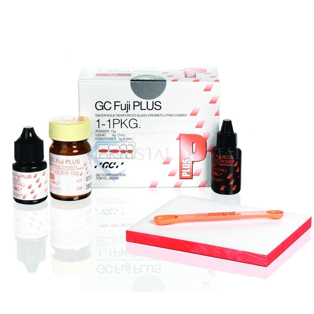 GC Fuji Plus Full Set (Toz-Likit) A3 - Rezin Modifiye Cam İonomer Yapıştırma Simanı
