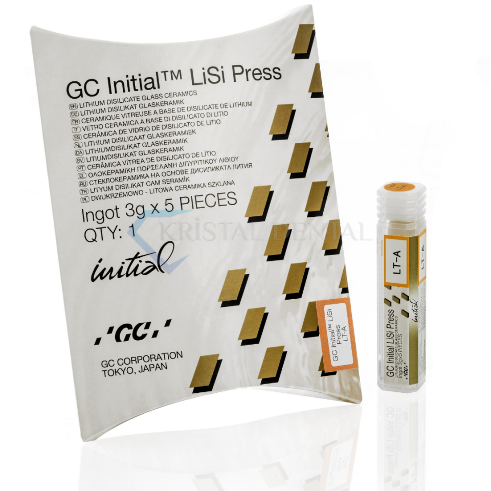 GC Initial Lisi Press İngot LT - Lityum Disilikat Cam Seramik 5x3gr