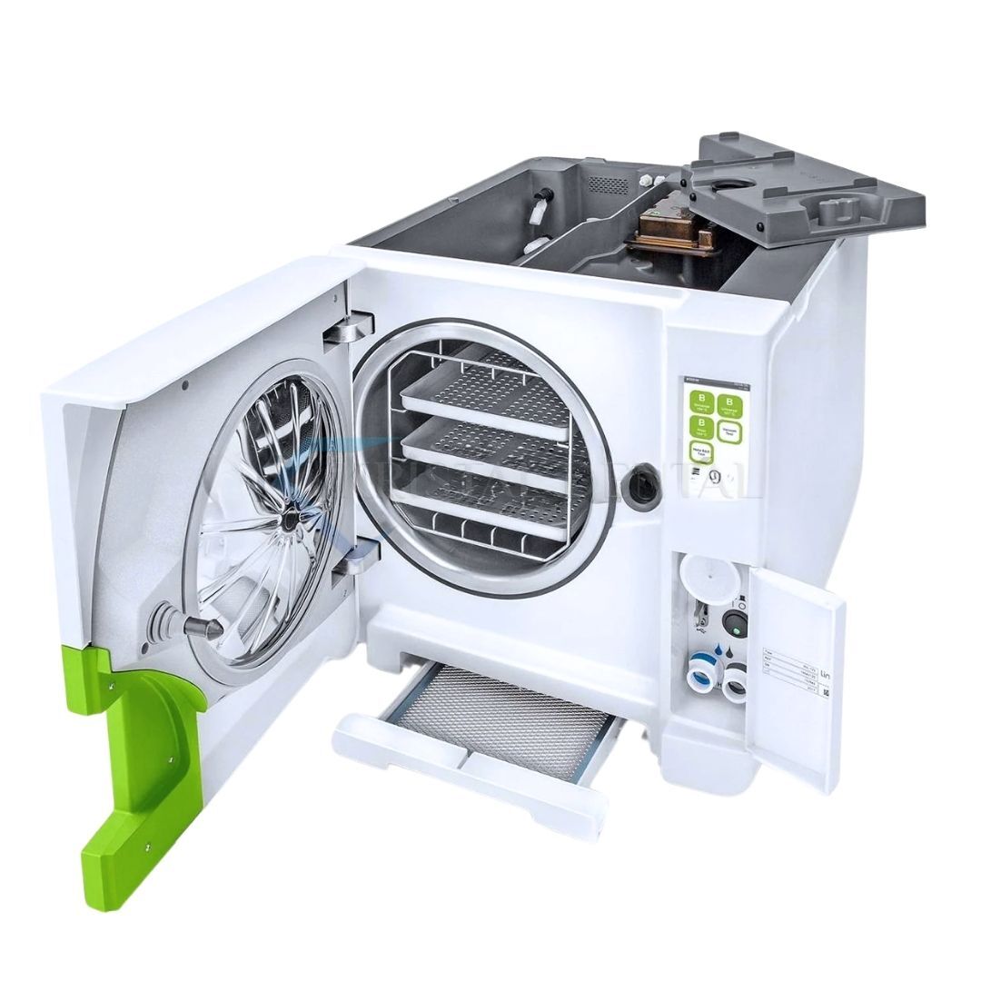 W&H Otoklav Lara 22 - 22 Litre Hazne - Çevrilebilir Kafes - 3 Alüminyum Tepsi - SET