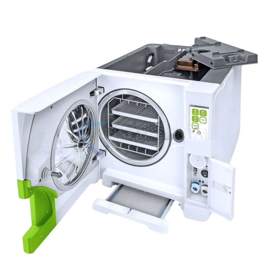 W&H Otoklav Lara 22 - 22 Litre Hazne - Çevrilebilir Kafes - 3 Alüminyum Tepsi - SET