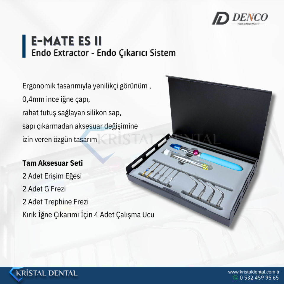 Denco E-Mate Es II Endo Extractor / Kırık Eğe Çıkartıcı Sistem