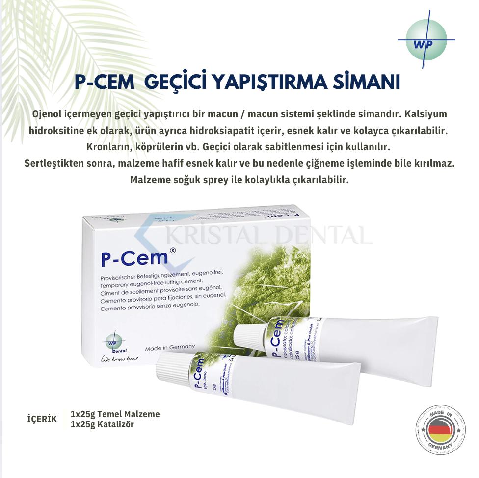 Wp Dental P-Cem Geçici Yapıştırma Simanı