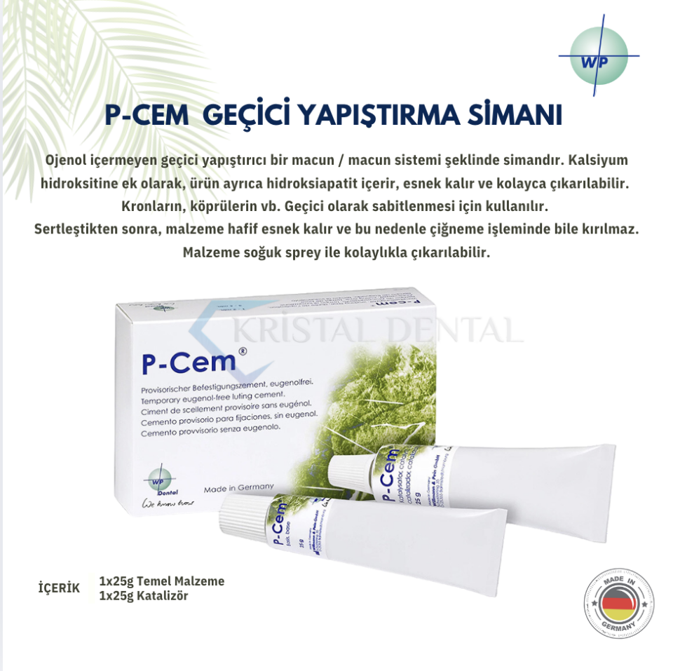 Wp Dental P-Cem Geçici Yapıştırma Simanı
