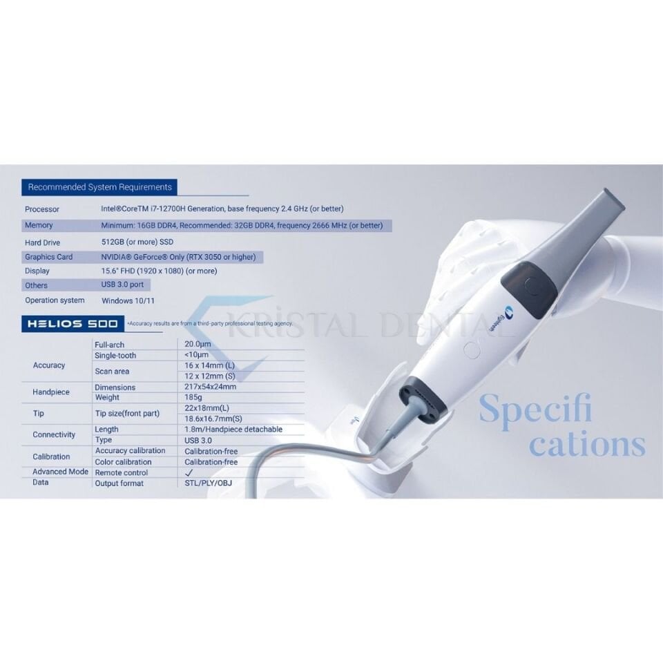 Eighteeth Helios 500 Renkli Ağız İçi Tarayıcı