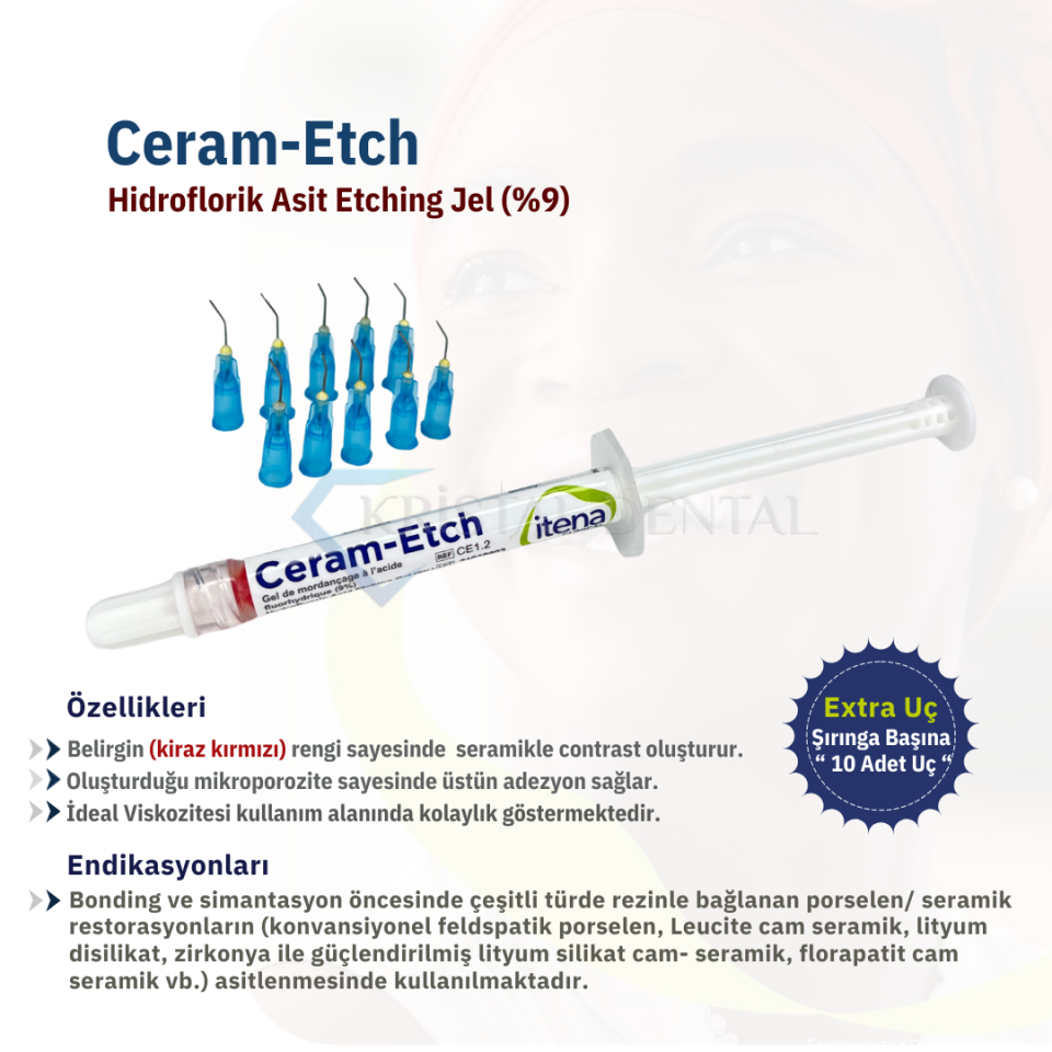 İtena Ceram-Etch Hidroflorik Asit Etching Jeli (%9)